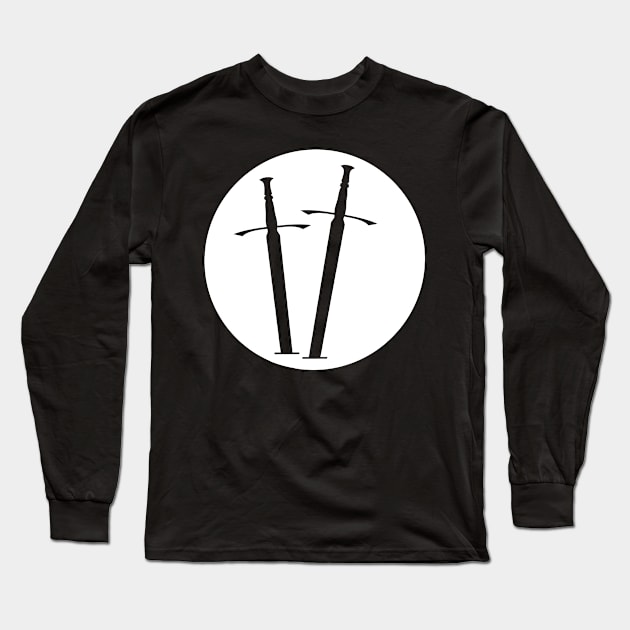 One of Swords Tarot Card Long Sleeve T-Shirt by ballhard